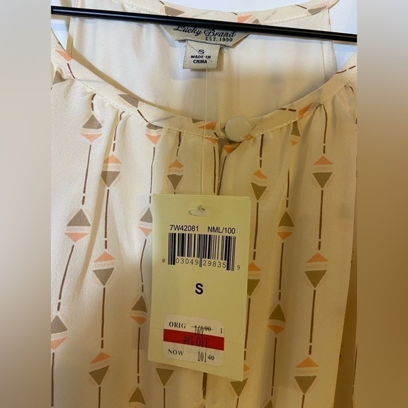 Lucky Brand NWT Small Silk Print Halter Maxi Dress Keyhole Lightweight Summer - Picture 13 of 13